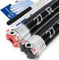 Pair of 2 in Torsion Springs Set 0.218 Wire x 27 in - Black Coated