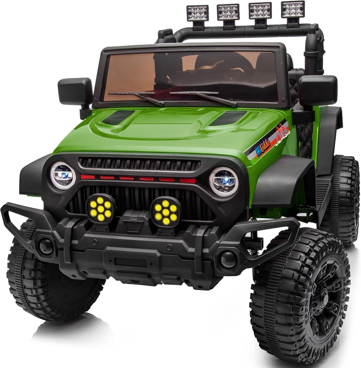 4WD Kids Ride on Car Truck with Remote Control - Army Green