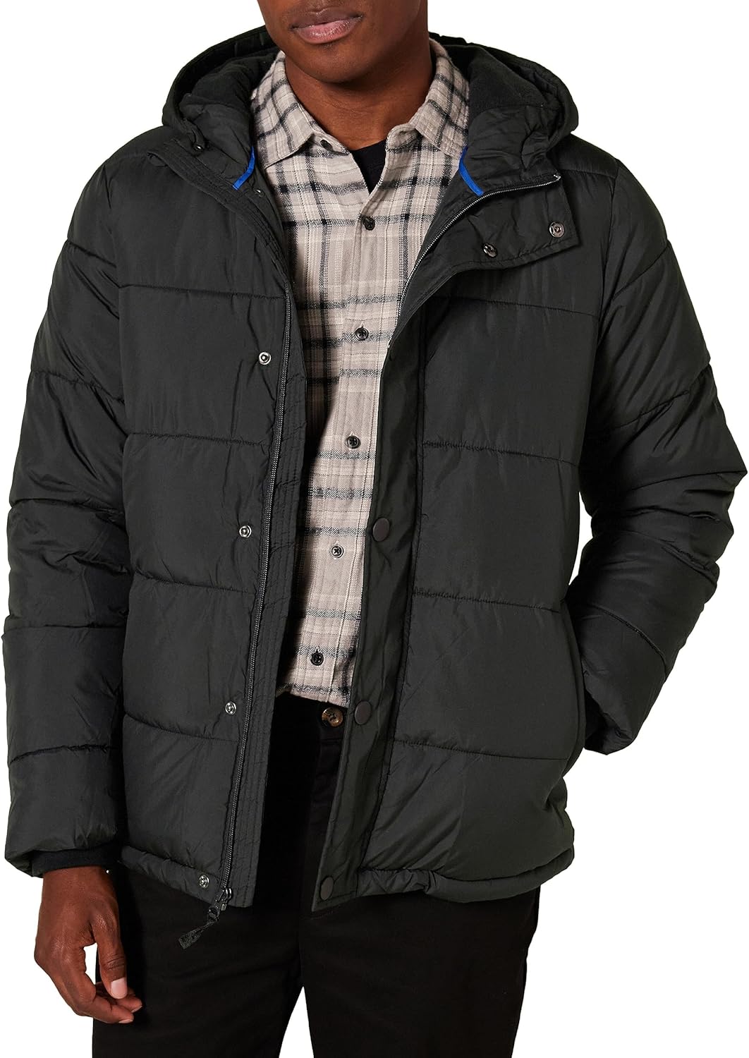 Mens Heavyweight Hooded Puffer Coat for Cold Weather Comfort