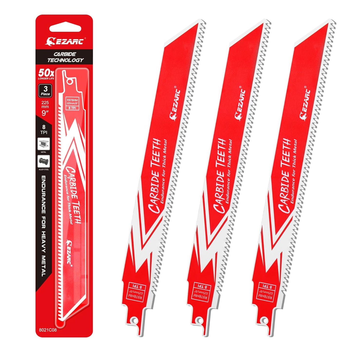EZARC Carbide Reciprocating Saw Blade for Tough Metal Cutting