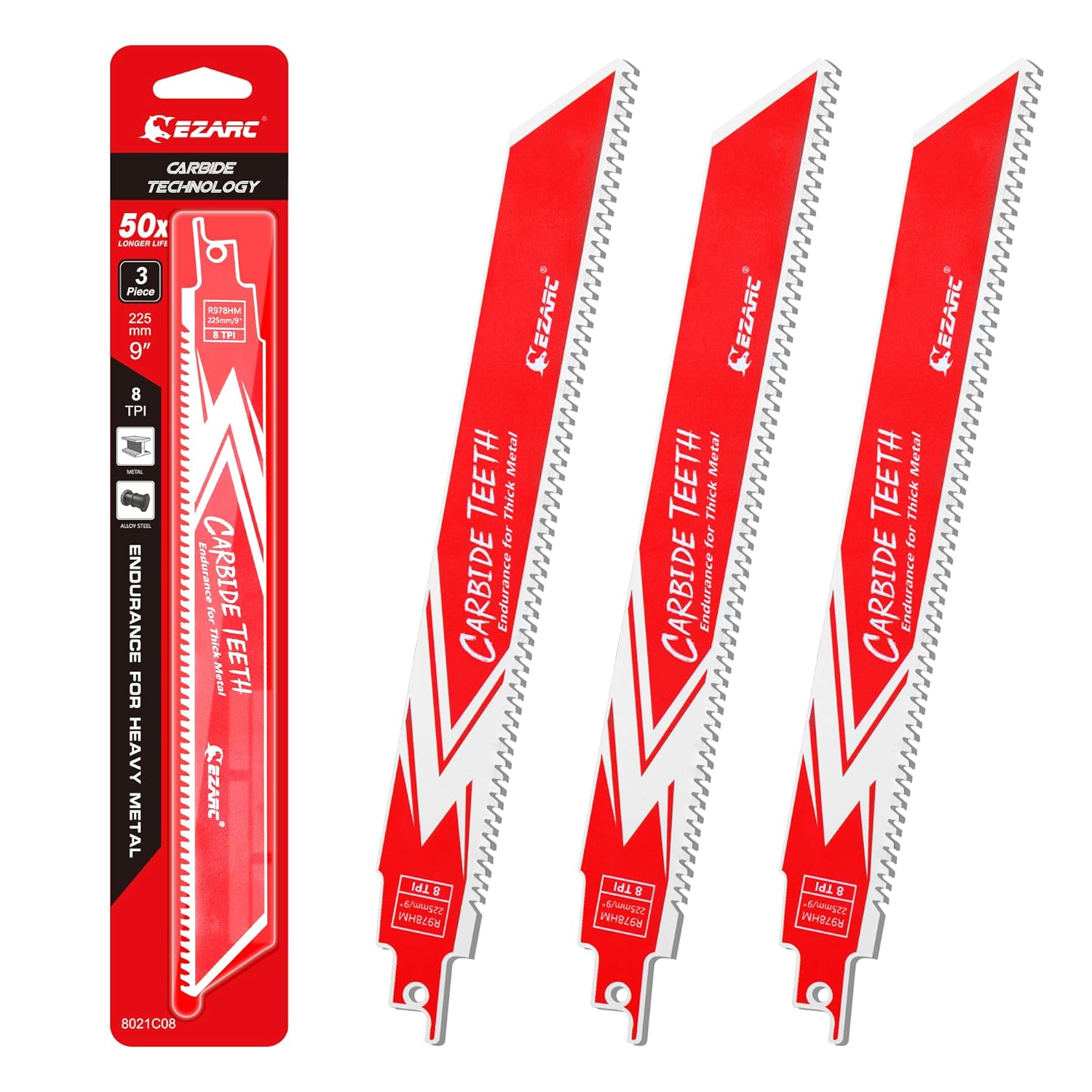 EZARC Carbide Reciprocating Saw Blade for Tough Metal Cutting