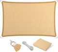 Straight Flat-Edged Sun Shade Sail Rectangular 11 ft x 21 ft - UV