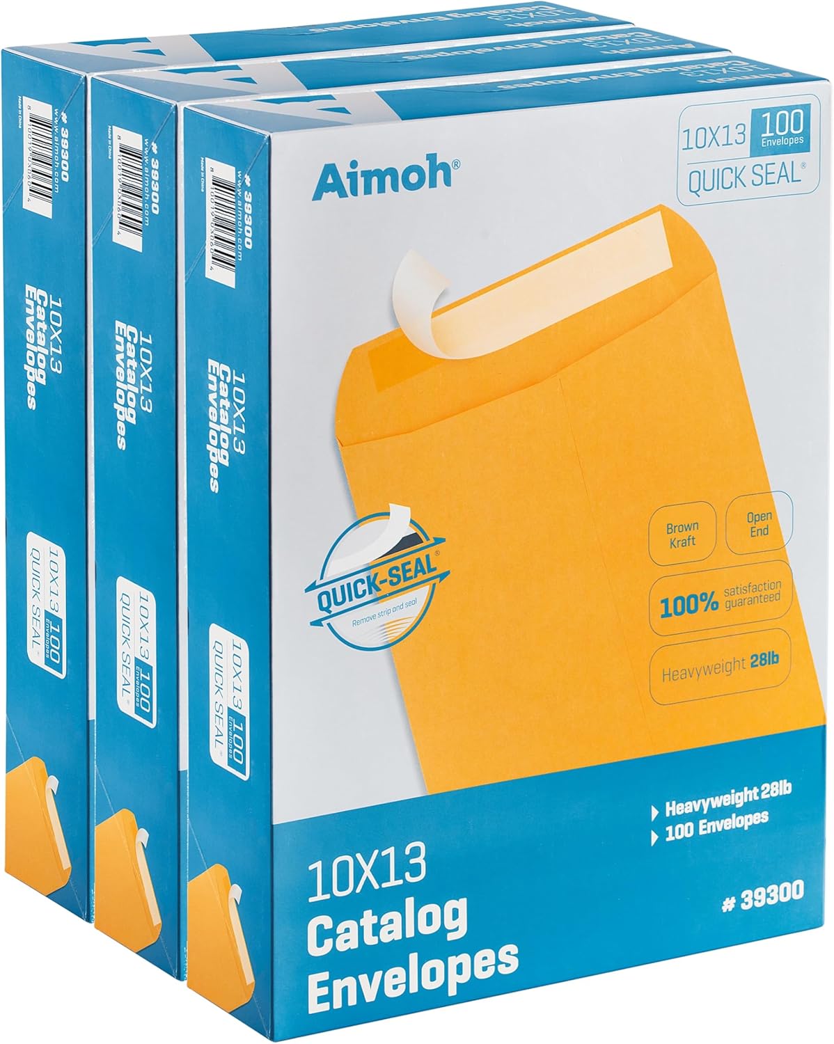 10x13 Self-Seal Brown Kraft Catalog Envelopes - 300 Count