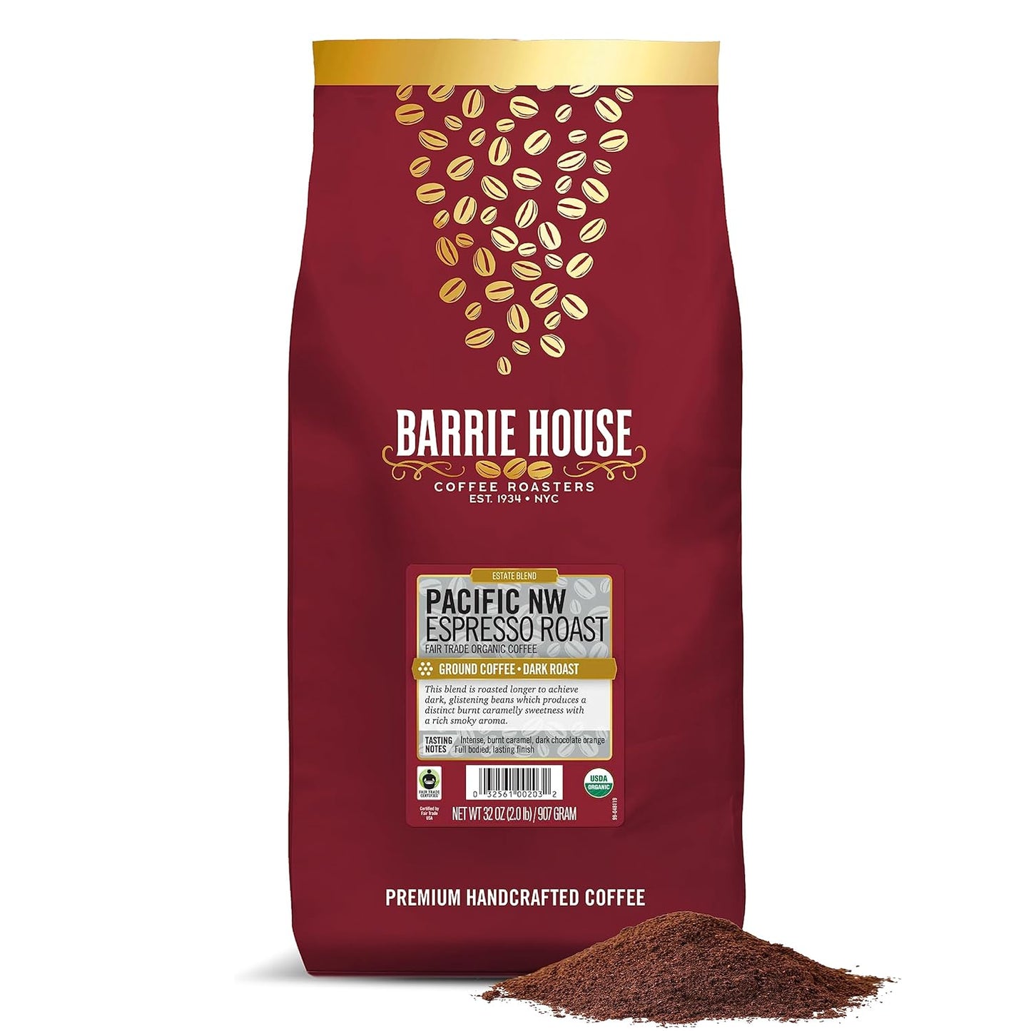 Bold & Robust Barrie House Espresso Roast | 100% Arabica Beans | 2 lb Bag