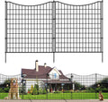 12 Panels Dog Fence Outdoor for Yard - Decorative 24 ft Garden Barrier