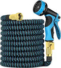 Expandable Garden Hose 50 ft Black & Blue - Lightweight Stretch Hose