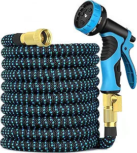 Expandable Garden Hose 50 ft with 10 Function Nozzle Sprayer