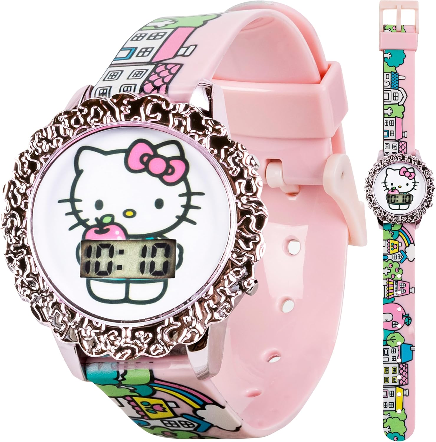 Hello Kitty Flashing LCD Watch - Light-Up Feature, Adjustable Fit, Adorable Design! Perfect Gift for Girls! 