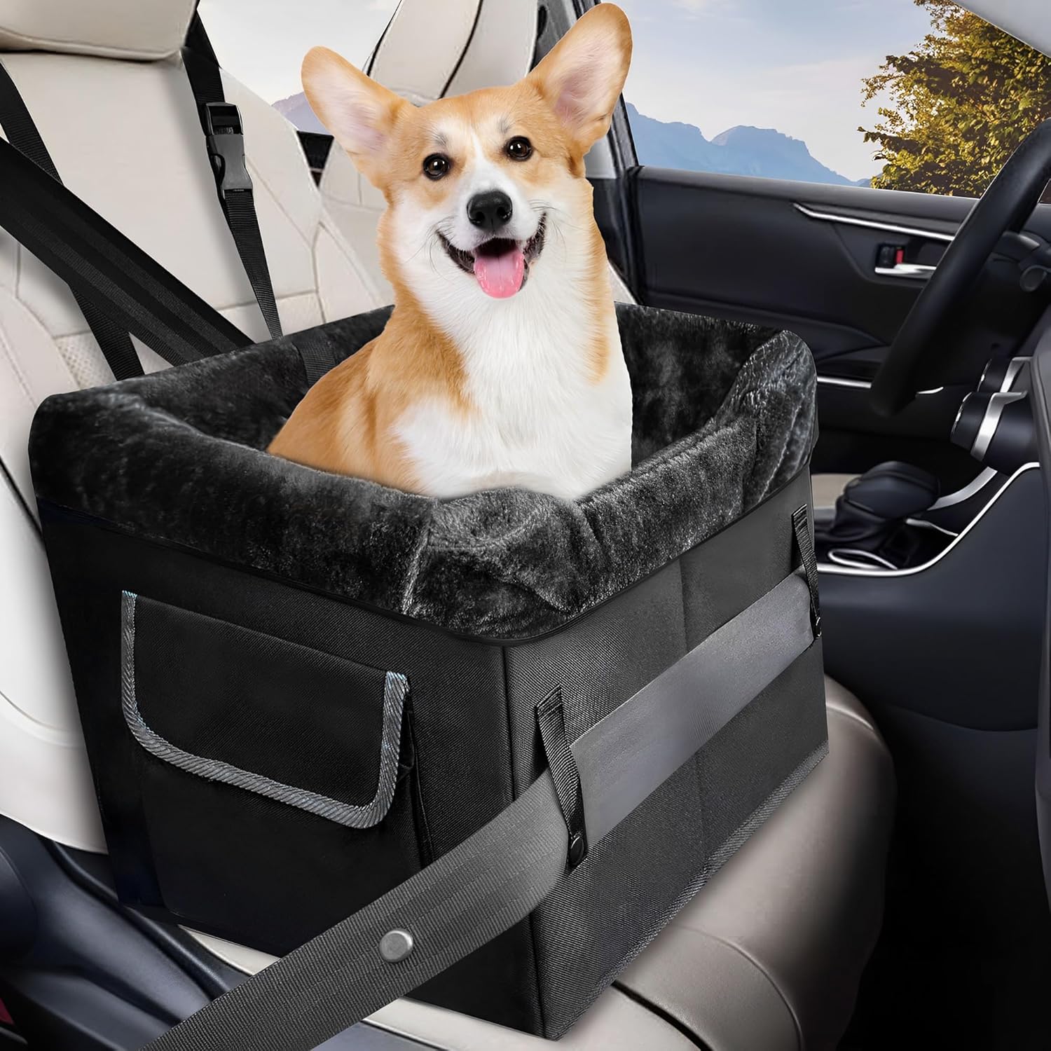 Dog Car Seat for Small Dogs - Comfortable Travel Booster Seat