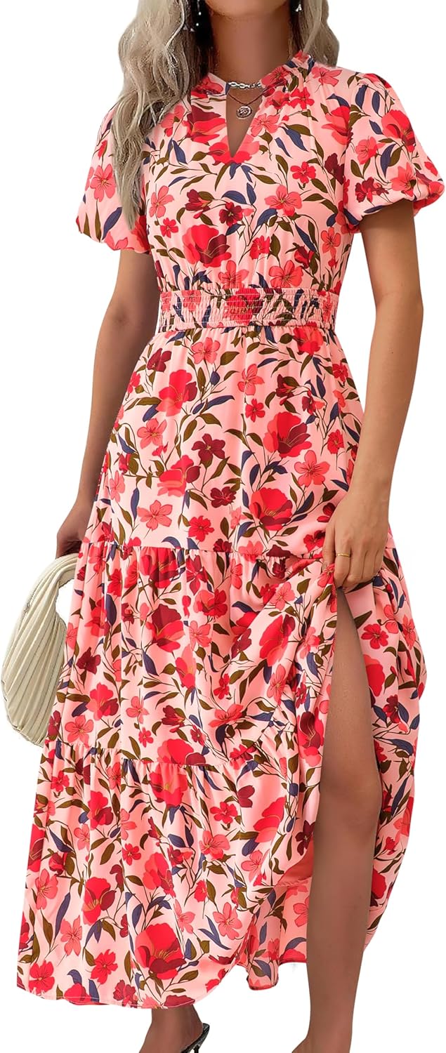 Floral Summer Maxi Dresses for Women 2025 - Casual V Neck Style