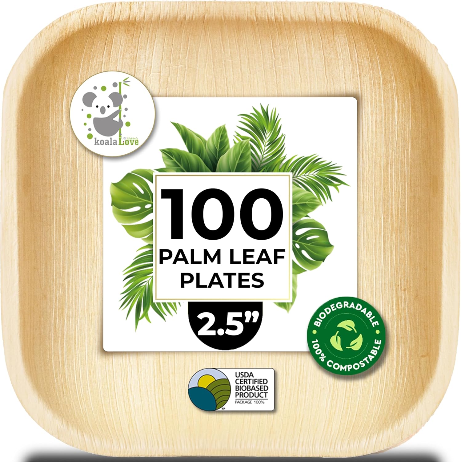 Palm Leaf Plates for Elegant Parties - Eco-Friendly 100 Pack