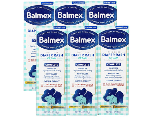 Balmex Diaper Rash Cream 4 oz Pack of 6 for Effective Relief