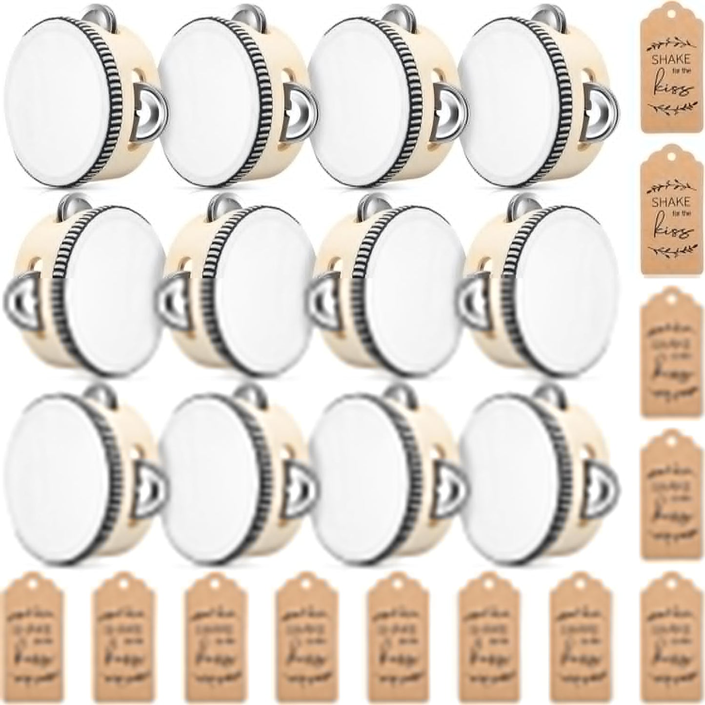 6 Inch Wedding Tambourines for Adults - Perfect Musical Favor