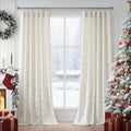 Velvet Snowflake Curtains 96 in Panels - Light Filtering Luxury