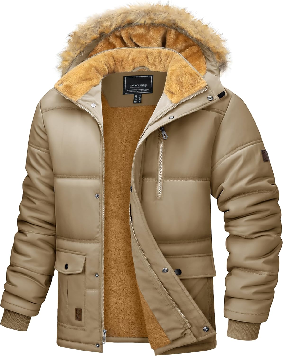 MAGCOMSEN Men's Winter Jacket: Warm, Water Repellent Parka