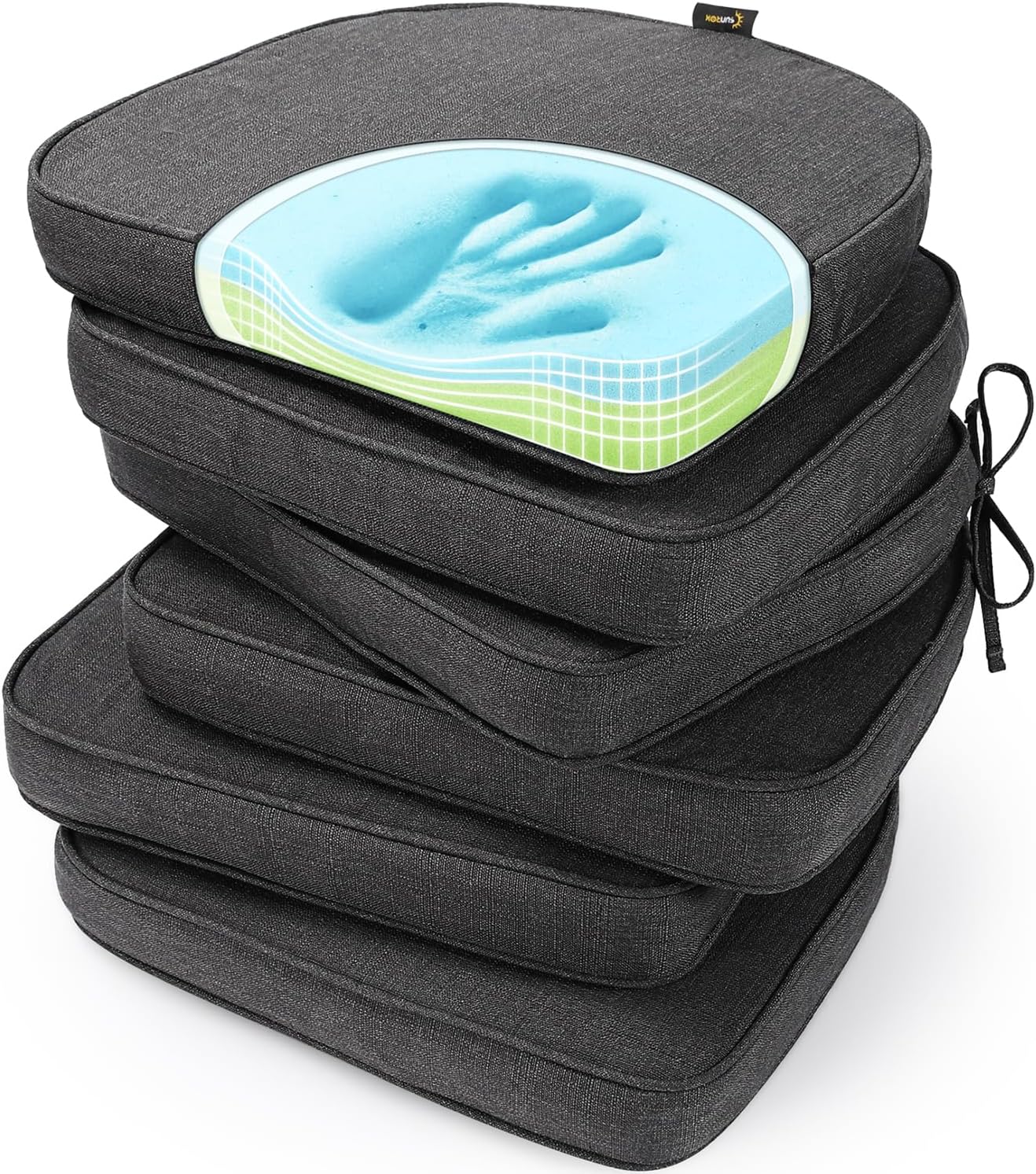SUNROX Gel Memory Foam Chair Cushions for Indoor and Outdoor Use