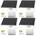 4 Pack 7W Solar Panel Charger for Arlo USB C Cameras - Continuous