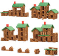 SainSmart Jr. 665 PCS Wooden Log Cabin Set for Toddlers - Classic STEM