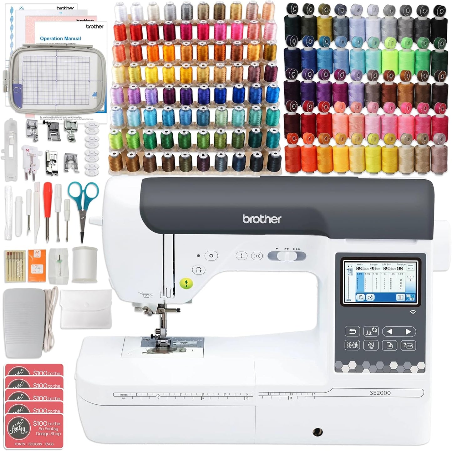 Brother SE2000: Ultimate 5x7 Embroidery & Sewing Machine Kit