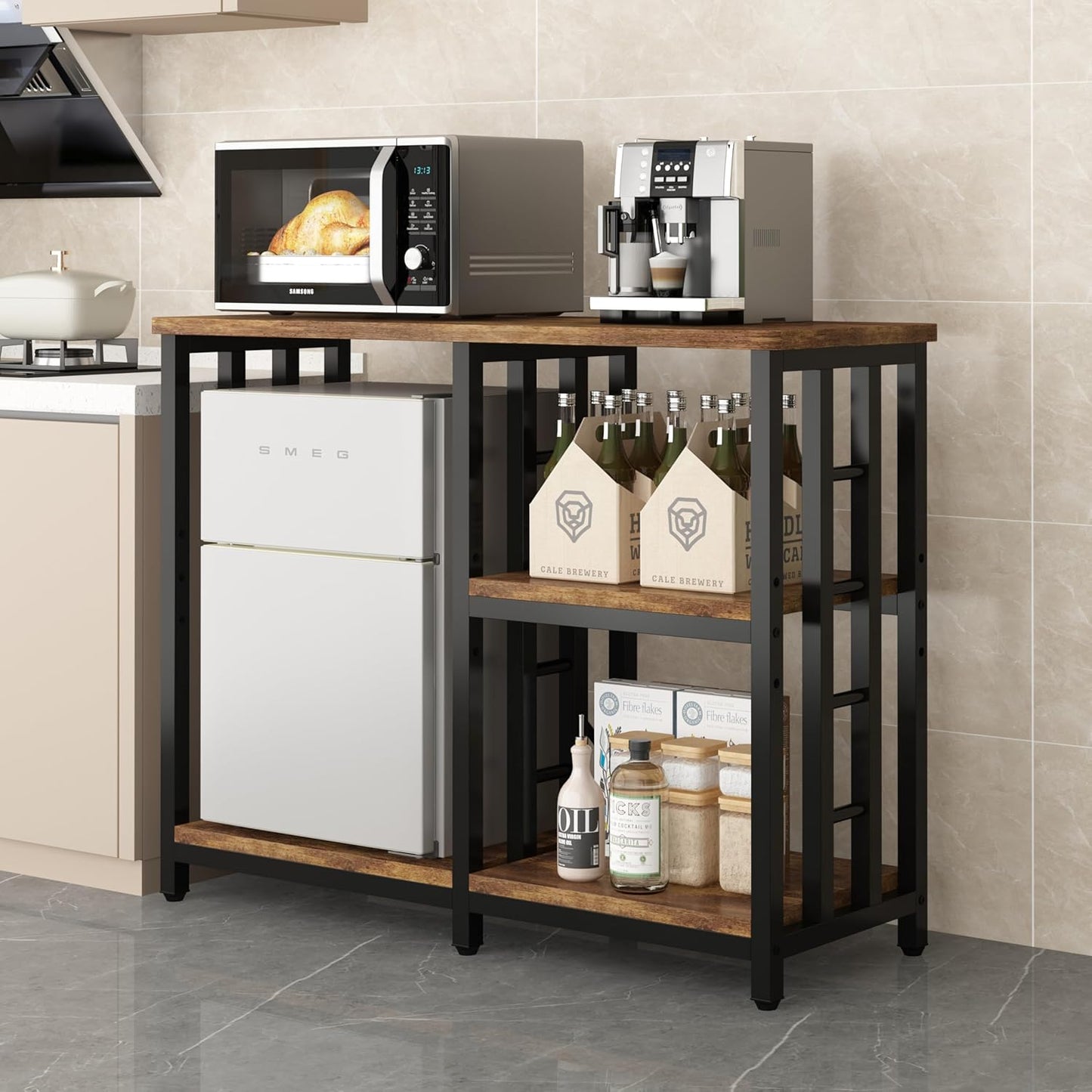 5-Tier Kitchen Organizer - Rustic Brown