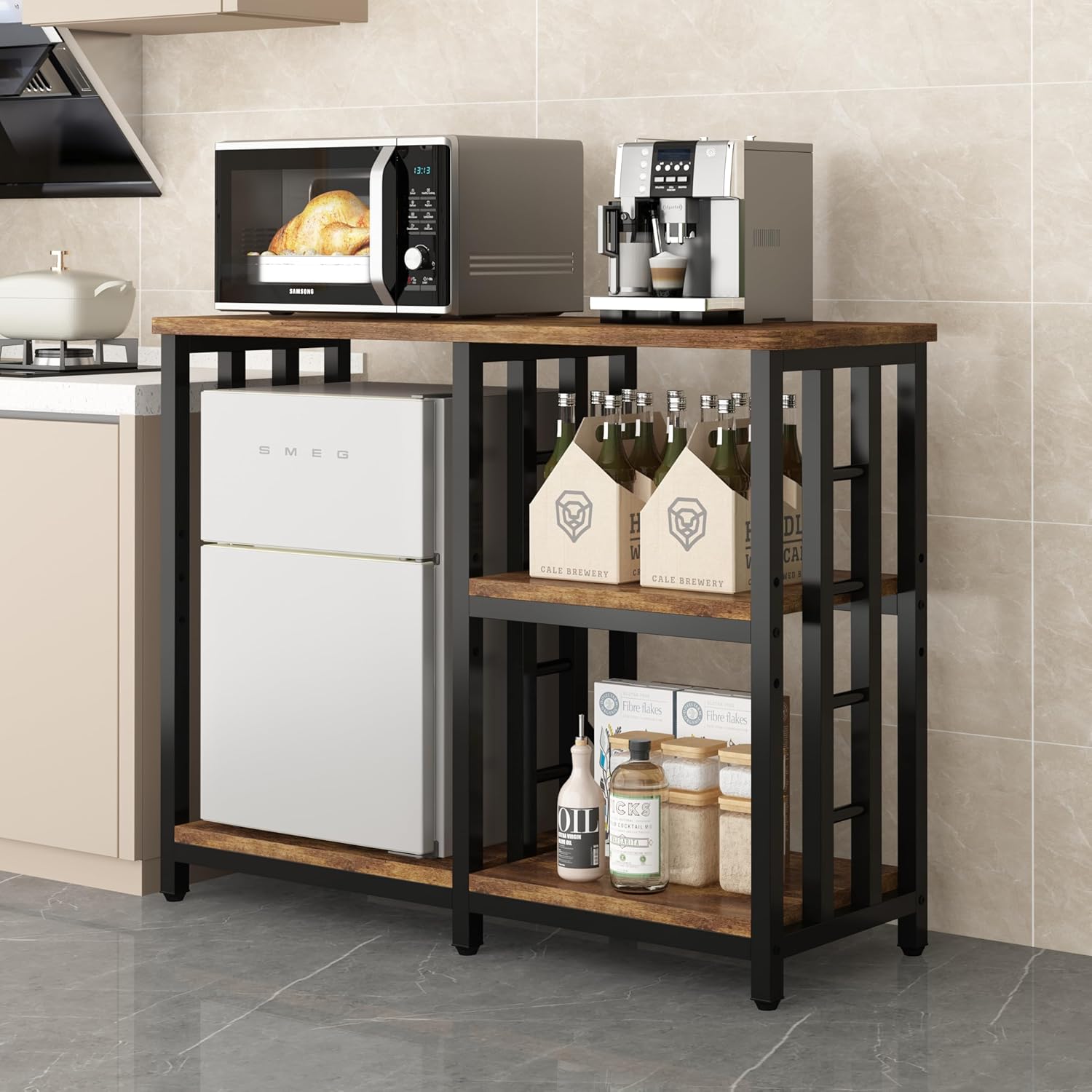 5-Tier Kitchen Organizer - Rustic Brown