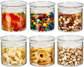 ZENS 17oz Glass Food Storage Jars Set of 6 for Kitchen Use