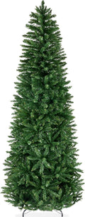 Best Choice Products Unlit Pencil Christmas Tree, 9ft - Slim Realistic
