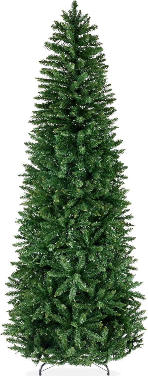 Unlit Pencil Christmas Tree 9ft Premium Artificial Spruce