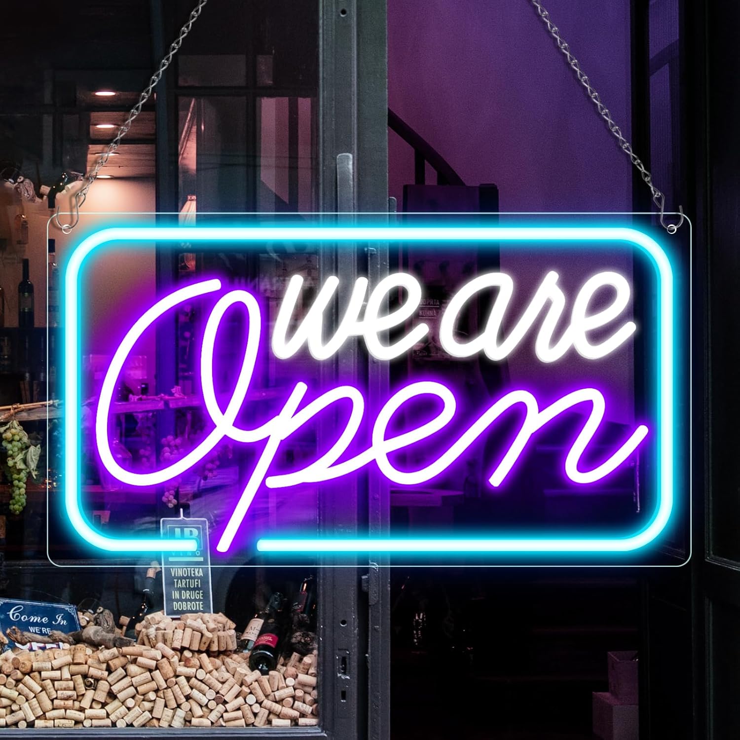 Bright Neon We Are Open Signs for Business - Eye-Catching LED