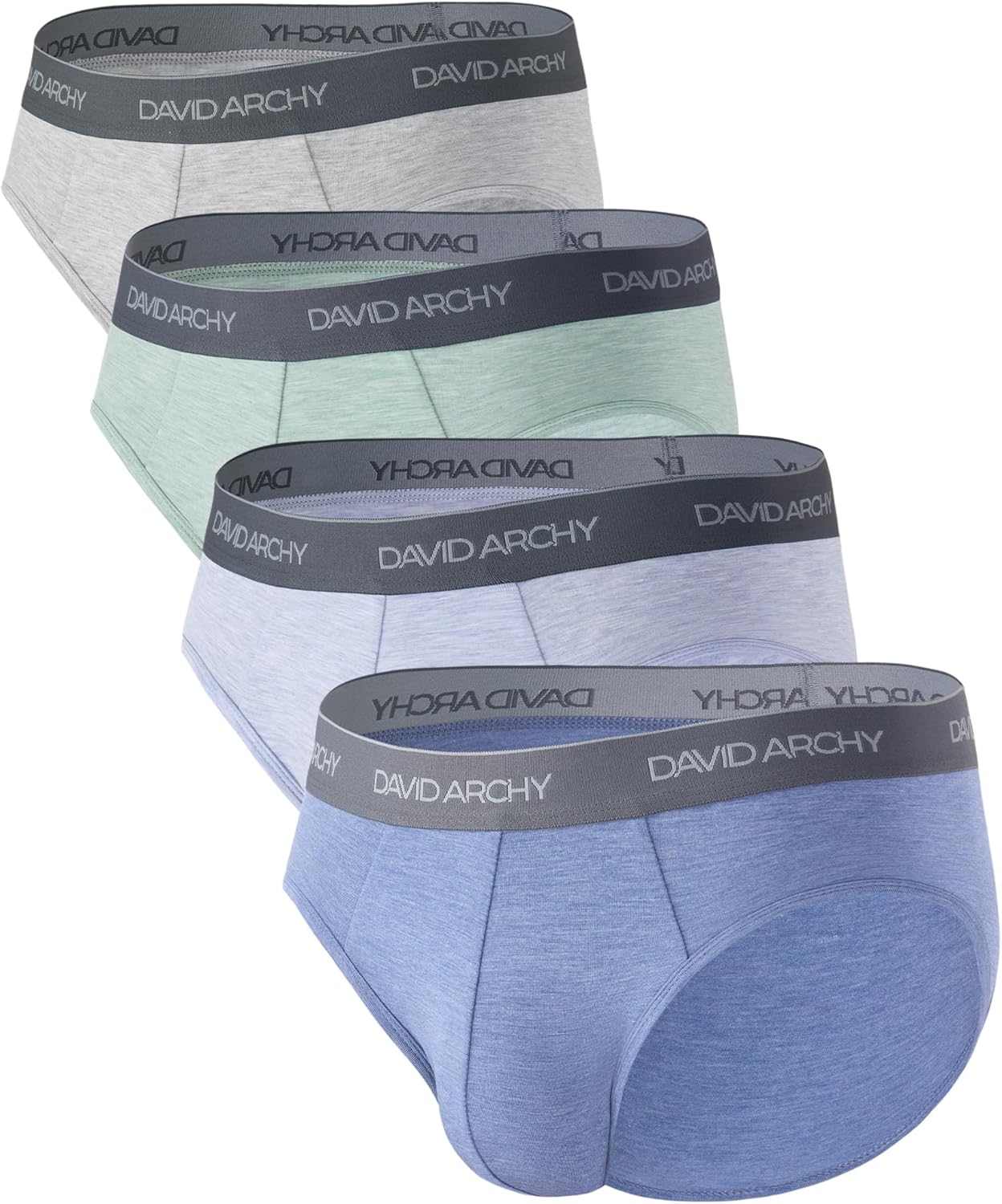 DAVID ARCHY Men's Bamboo Underwear Briefs for Ultimate Comfort