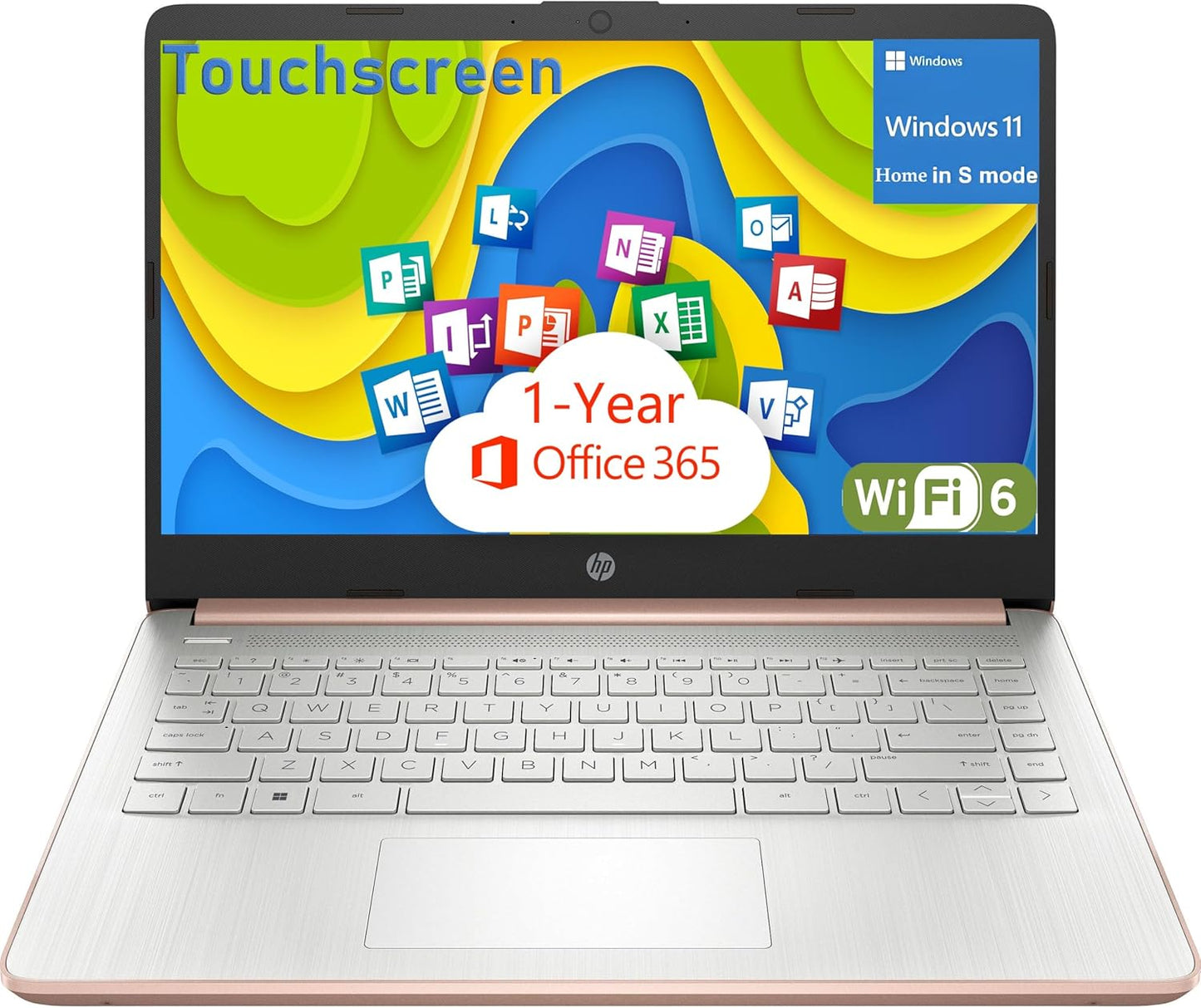 HP 14 Touchscreen Laptop for Students with Office 365 Included