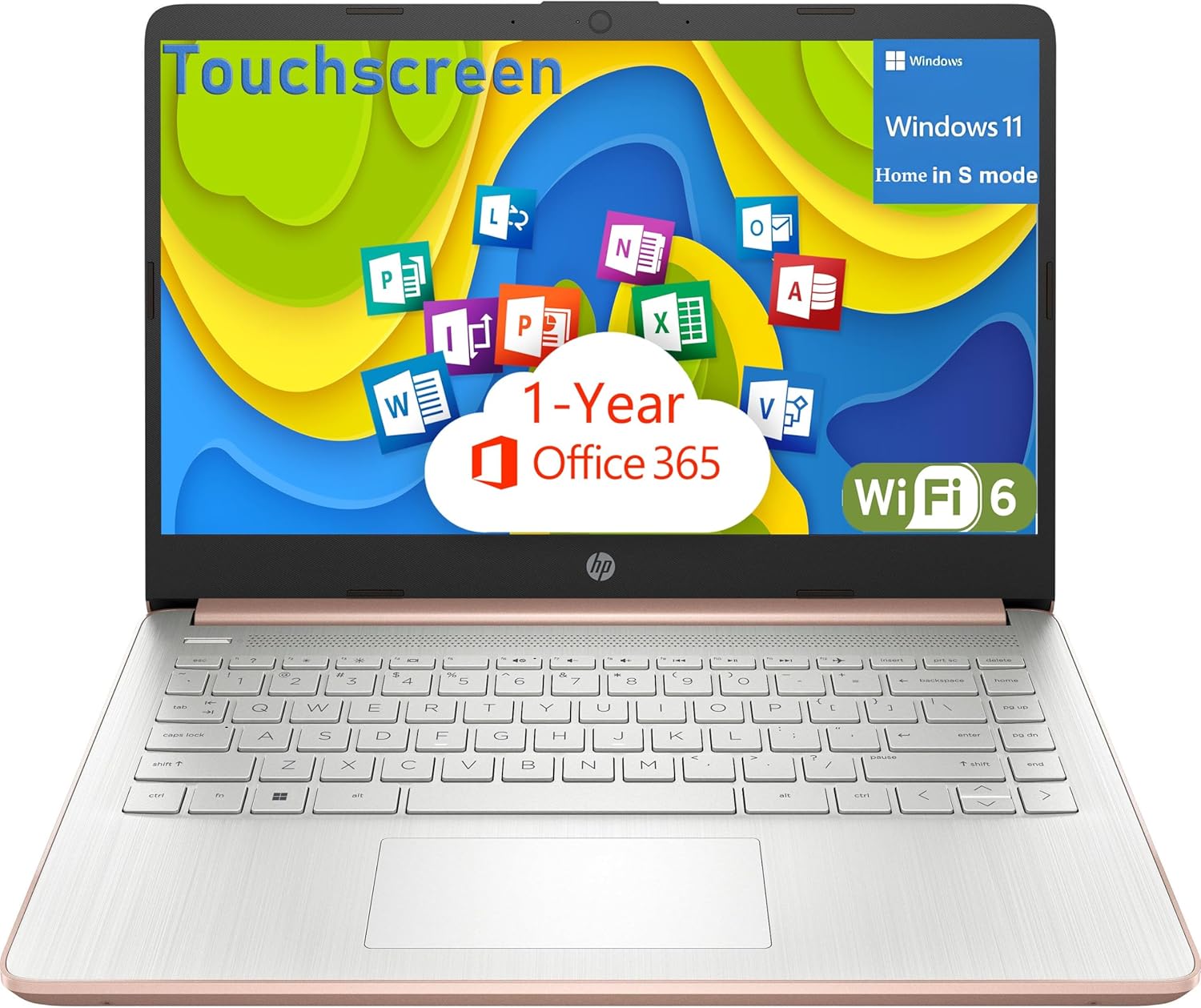 HP 14 Touchscreen Laptop for Students with Office 365 Included