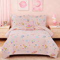 Glow in The Dark Kids Comforter Set Full Size for Girls - Space