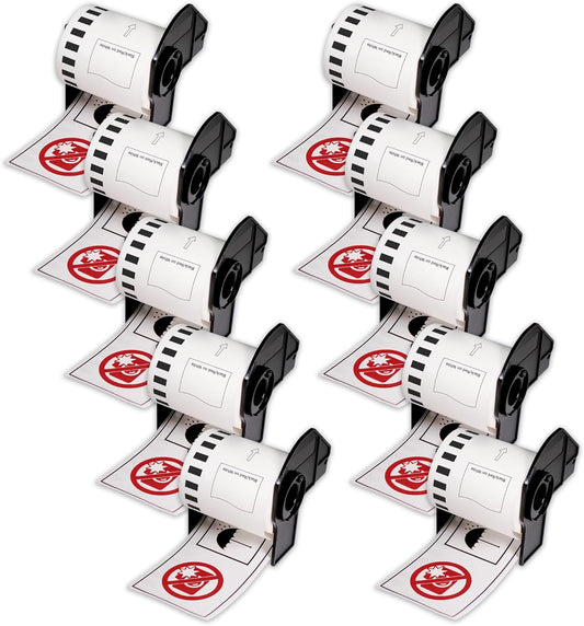 BETCKEY Continuous Labels for Brother QL Printers - 10 Rolls