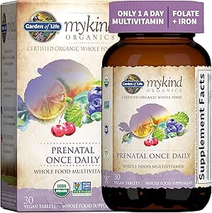 Garden of Life Prenatal Vitamin for Healthy Fetal Development
