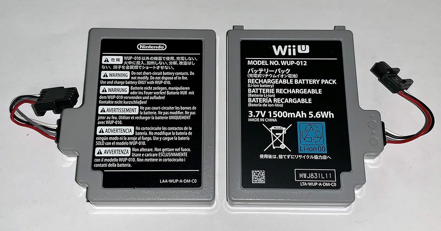 3.7V 1500mAh Battery Pack for Nintendo Wii U Gamepad WUP-012
