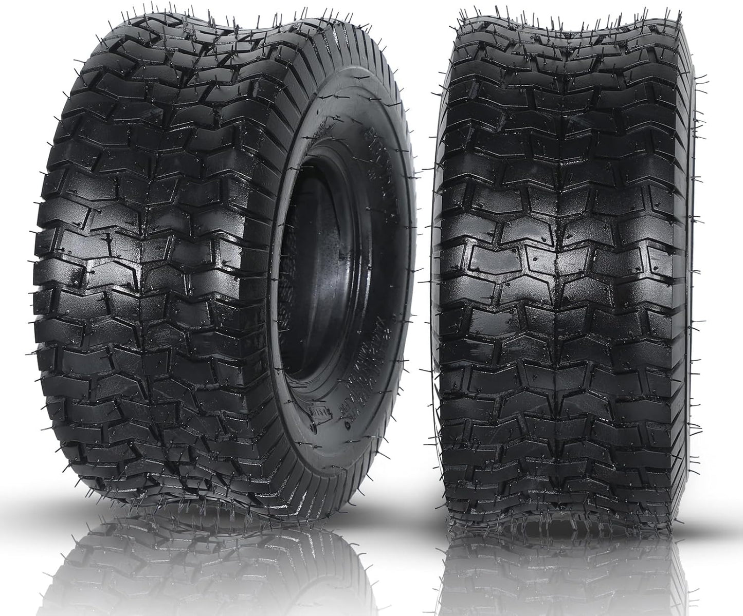 Set of 2 15x6.00-6 Tubeless Lawn Mower Turf Tires 2 Ply
