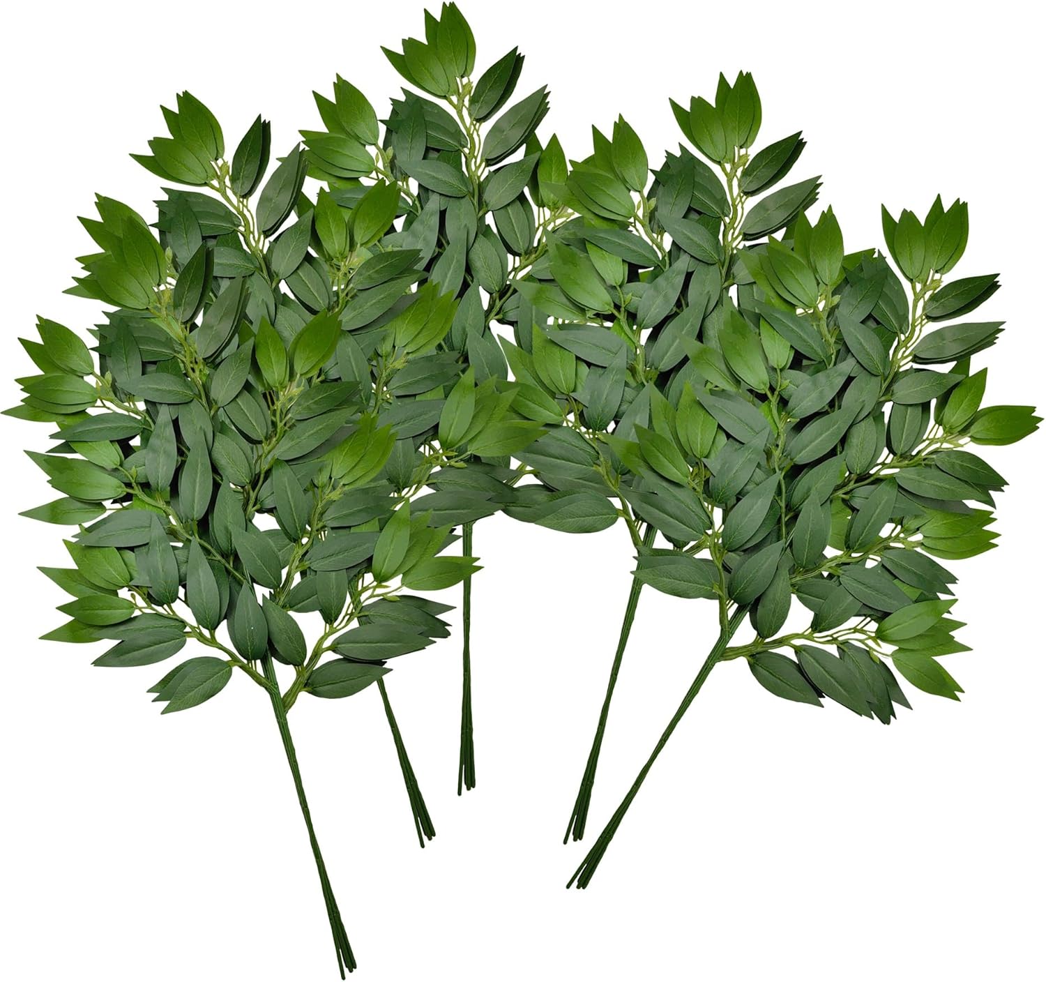 48Pcs Italian Ruscus Greenery Stems for Wedding Decor and DIY