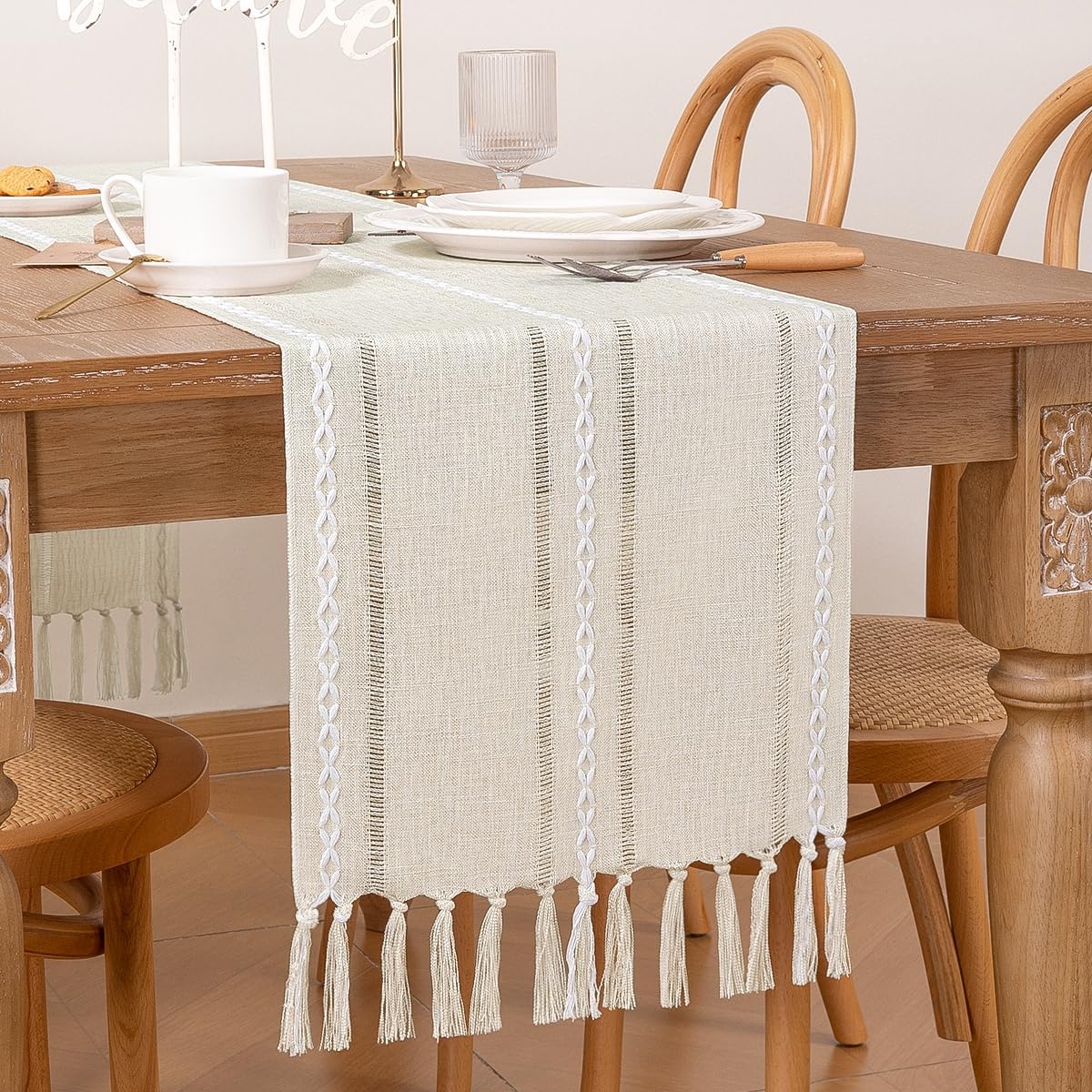 Socomi 60 Macrame Table Runner - Boho Chic Fall Decor
