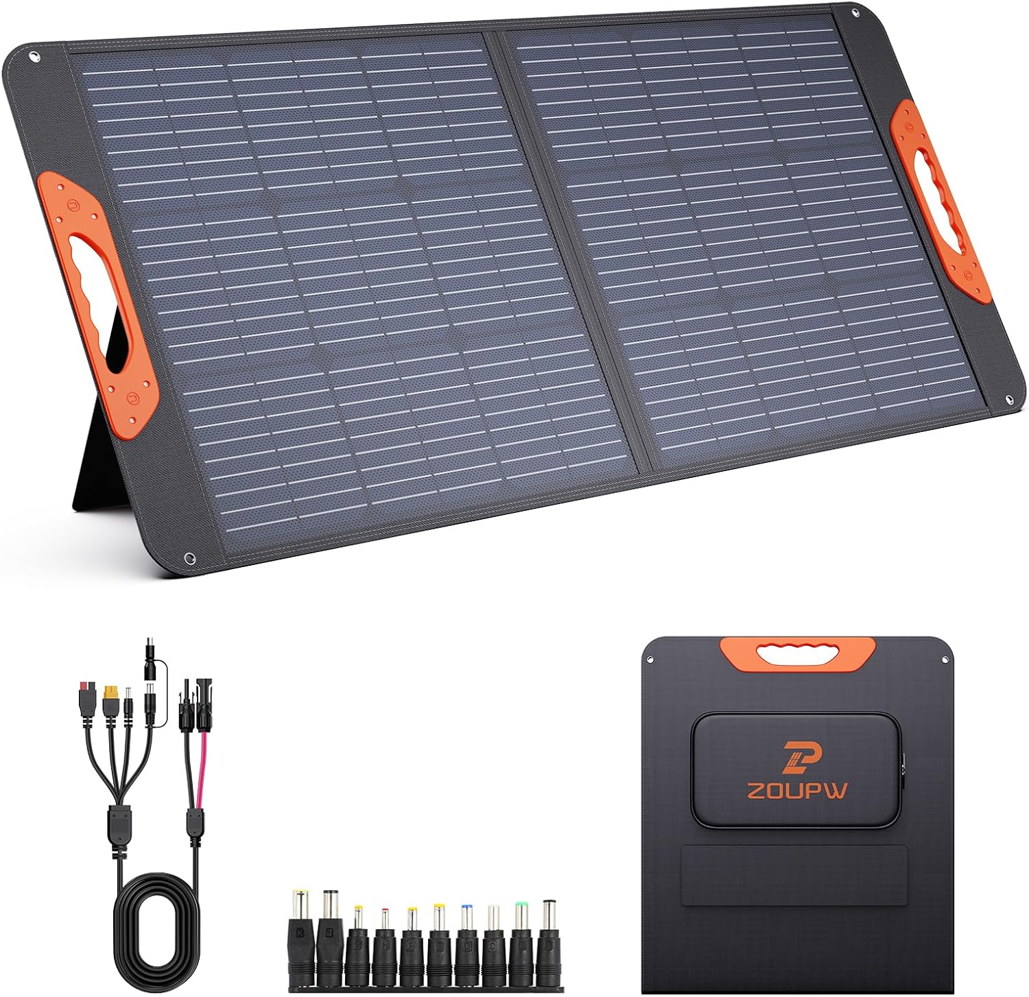 Portable 100W Solar Charger - Fast Charging, High Efficiency, Waterproof