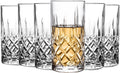 Highball Glasses Collins Tall Beverage Set of 6 - Elegant 14 oz