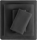 Viviland Plush Micro Fleece Queen Bed Sheet Set - Extra Warm Black