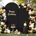 Black Arch Cover Set 7.2 ft and 6 ft - Stretch Spandex Backdrop Covers