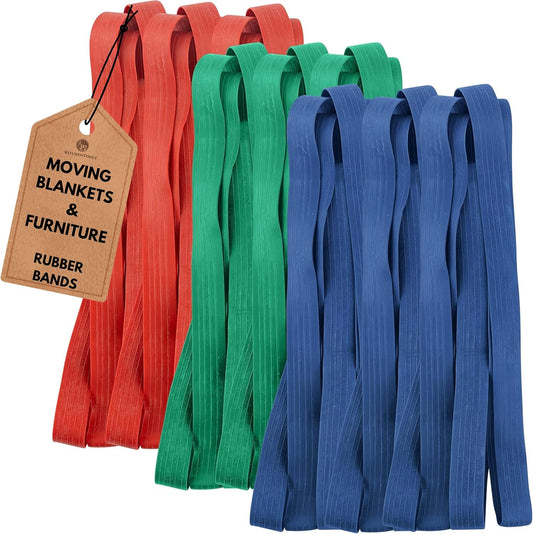 Kitchentoolz Extra Large Moving Rubber Bands - 12 Pack