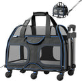 Katziela Pet Carrier Airline Approved Soft-Sided Rolling Carrier