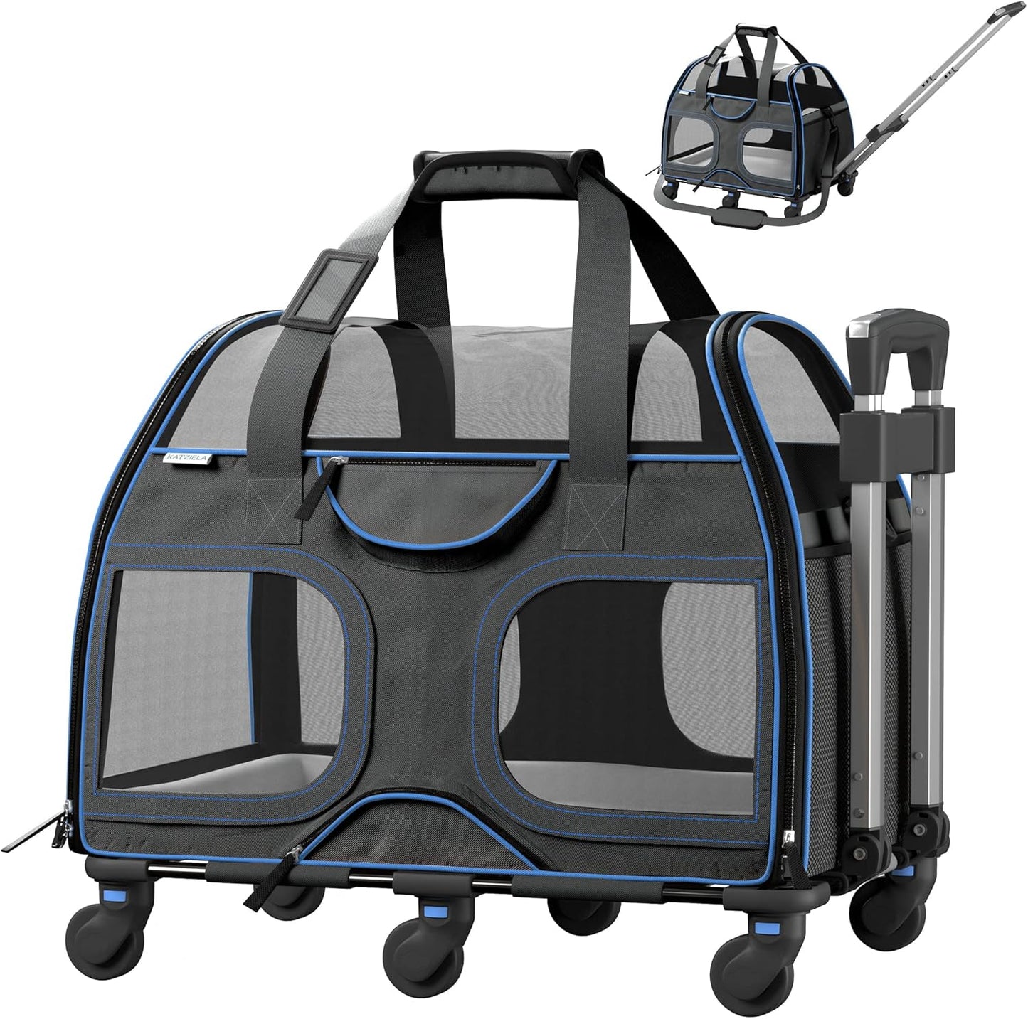 Katziela Pet Carrier - Airline Approved Soft Dog Carrier Luggage