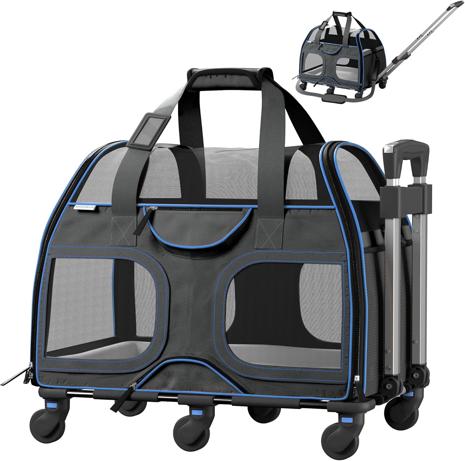 Katziela Pet Carrier - Airline Approved Soft Dog Carrier Luggage