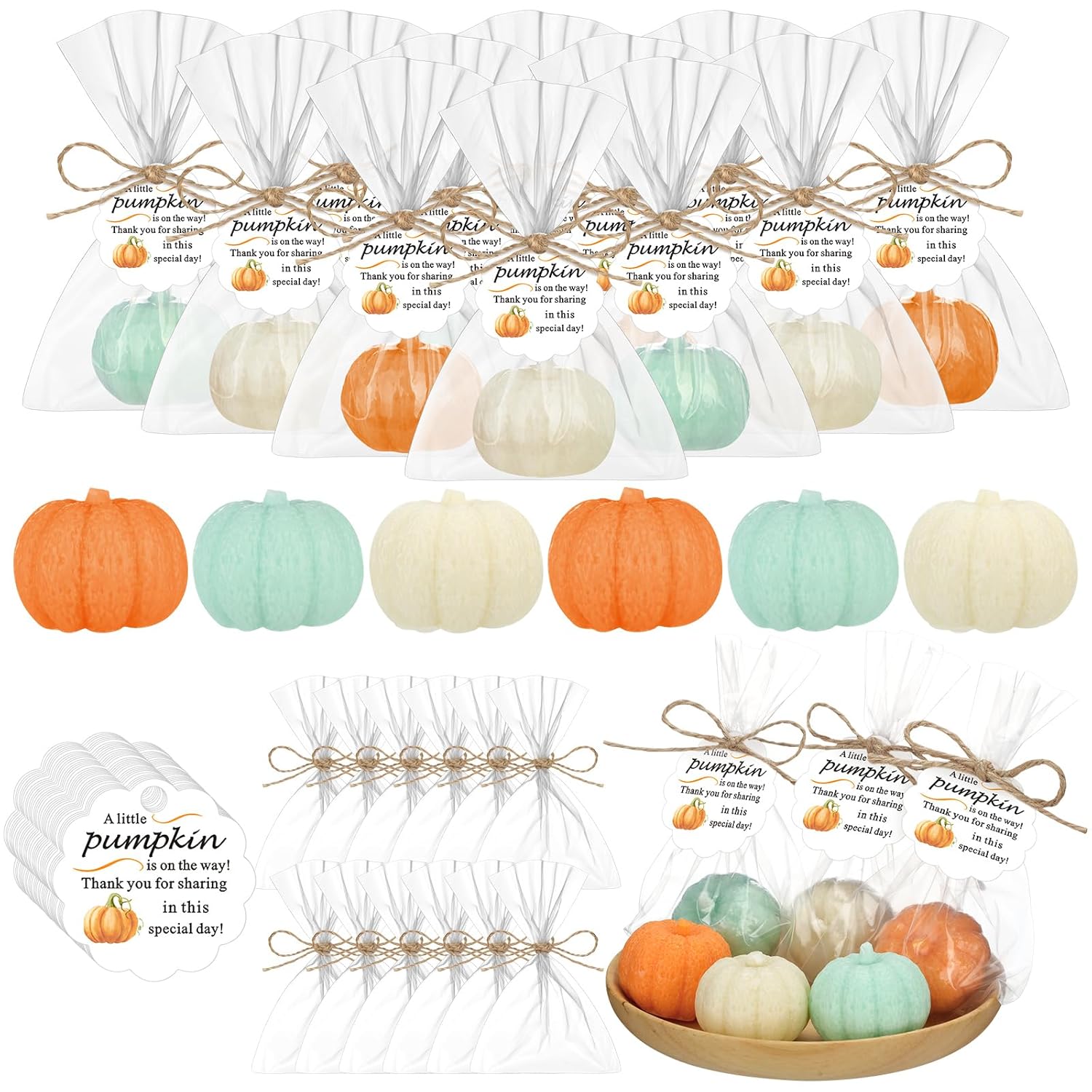 40 Fall Pumpkin Soap Favors for Baby Shower and Thanksgiving