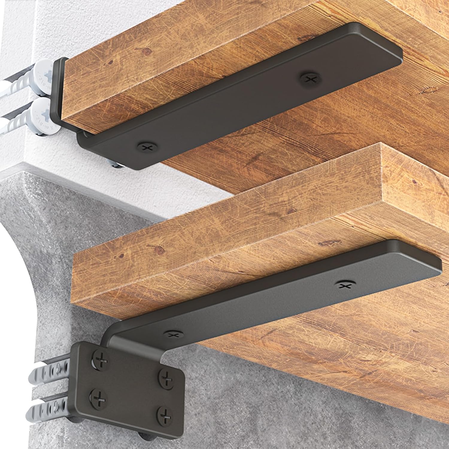 Goovilla Heavy Duty Floating Shelf Brackets for Versatile Use