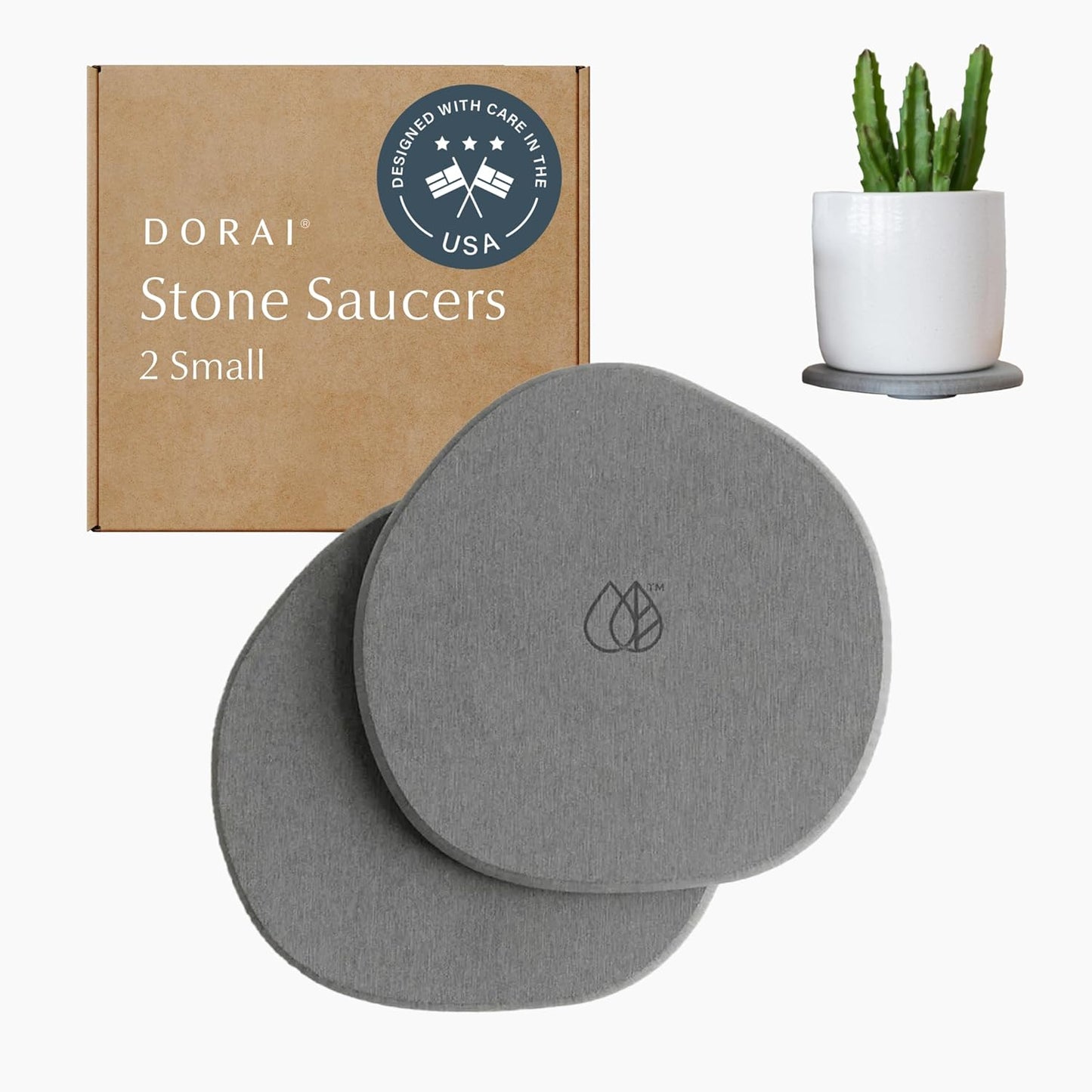 Diorai Stone Plant Pot Saucer - Perfect for Indoor Plants